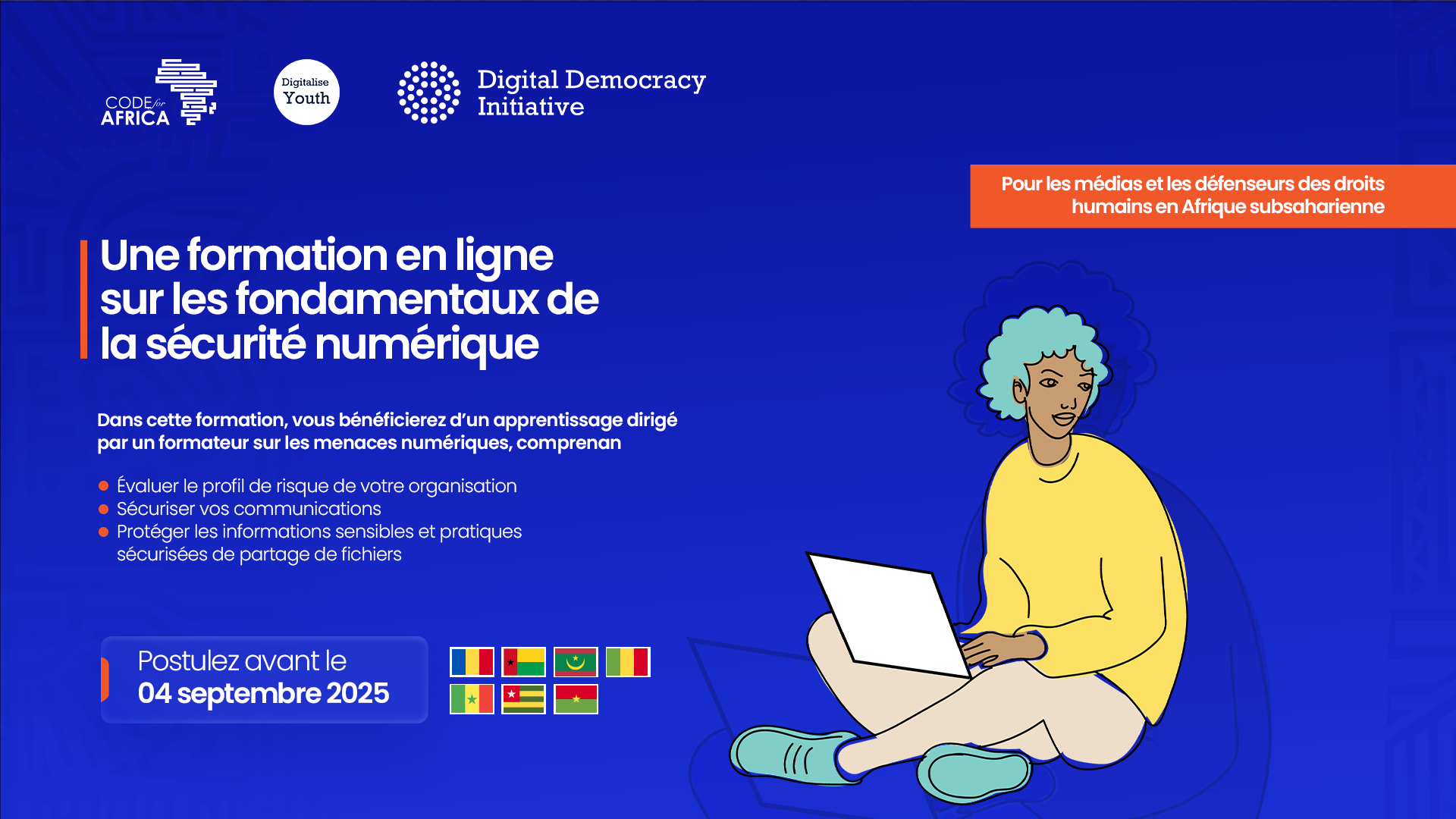 L’essentiel de la sécurité numérique : Une formation en ligne pour les défenseurs des droits de l’homme en Afrique subsaharienne